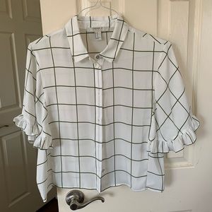 Plaid collard shirt